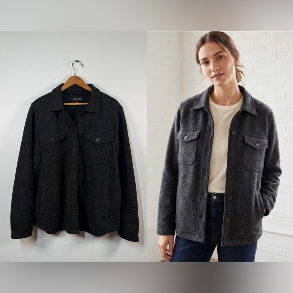 J.‎ Crew Wool Shirt Jacket Large